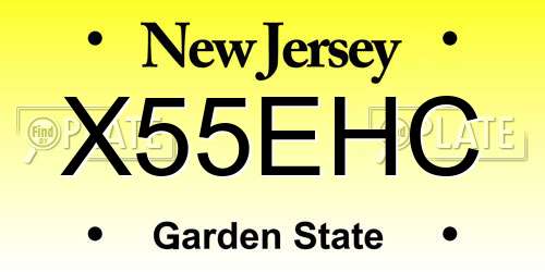 X55EHC New Jersey License Plate