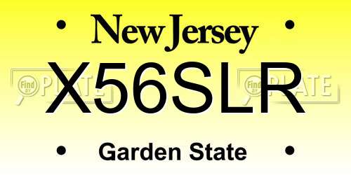X56SLR New Jersey License Plate