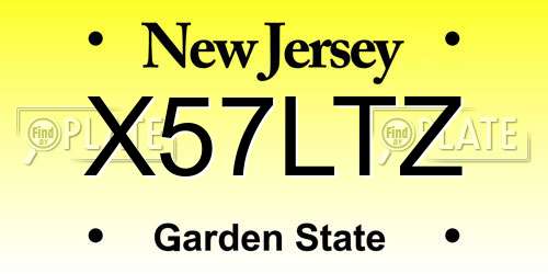 X57LTZ New Jersey License Plate