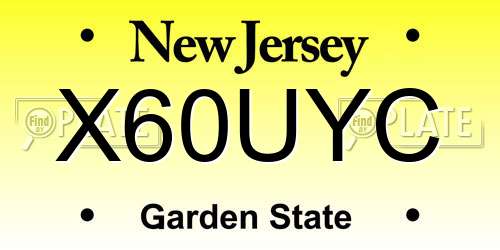X60UYC New Jersey License Plate