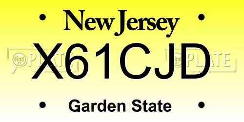 X61CJD New Jersey License Plate