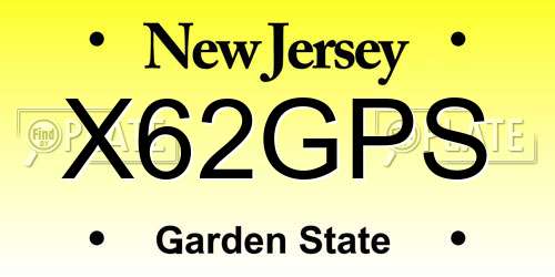 X62GPS New Jersey License Plate