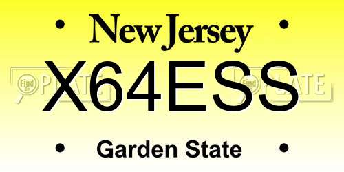 X64ESS New Jersey License Plate