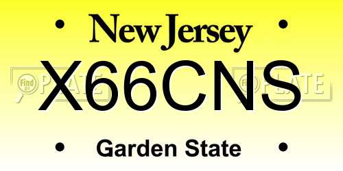 X66CNS New Jersey License Plate