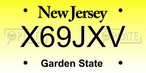 X69JXV New Jersey License Plate