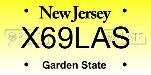 X69LAS New Jersey License Plate