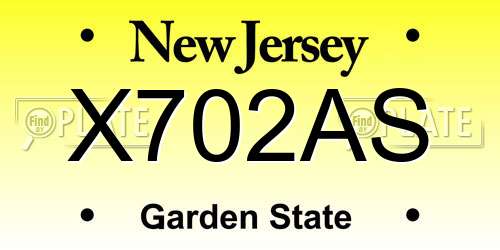 X702AS New Jersey License Plate