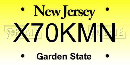 X70KMN New Jersey License Plate