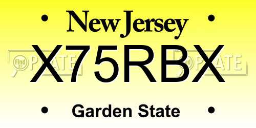 X75RBX New Jersey License Plate