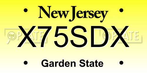 X75SDX New Jersey License Plate