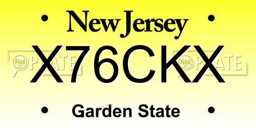 X76CKX New Jersey License Plate