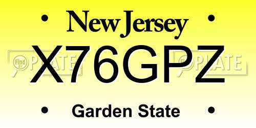 X76GPZ New Jersey License Plate