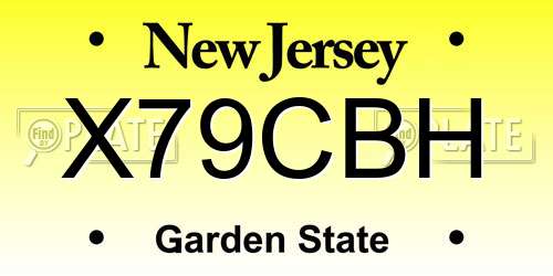 X79CBH New Jersey License Plate