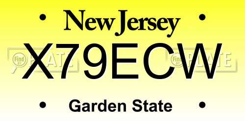 X79ECW New Jersey License Plate