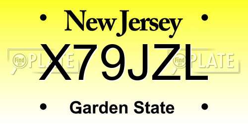 X79JZL New Jersey License Plate