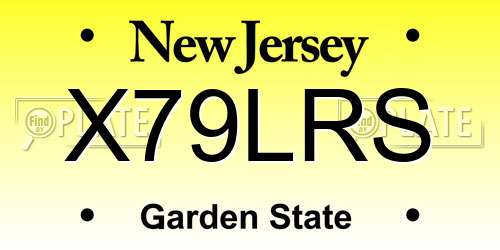 X79LRS New Jersey License Plate