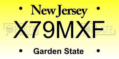 X79MXF New Jersey License Plate