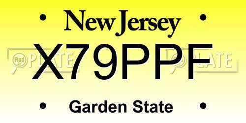 X79PPF New Jersey License Plate