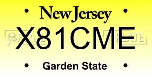 X81CME New Jersey License Plate