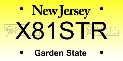 X81STR New Jersey License Plate