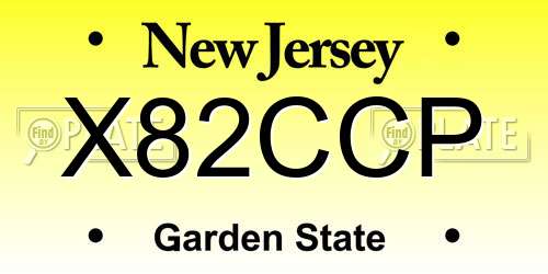 X82CCP New Jersey License Plate