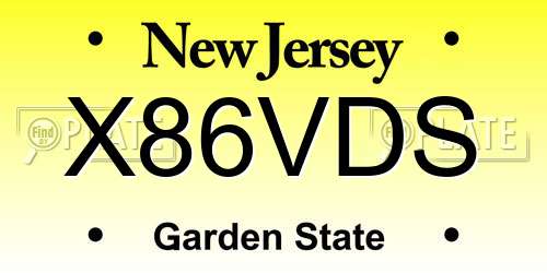 X86VDS New Jersey License Plate