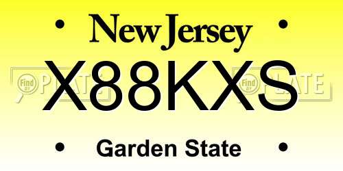 X88KXS New Jersey License Plate