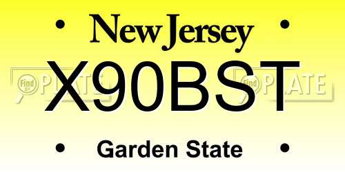 X90BST New Jersey License Plate