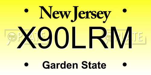 X90LRM New Jersey License Plate