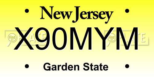 X90MYM New Jersey License Plate