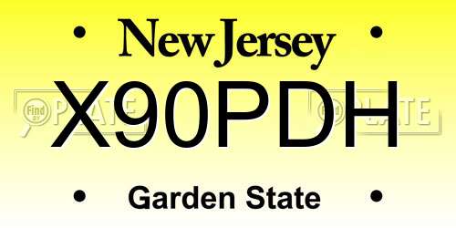 X90PDH New Jersey License Plate