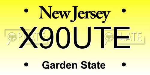 X90UTE New Jersey License Plate