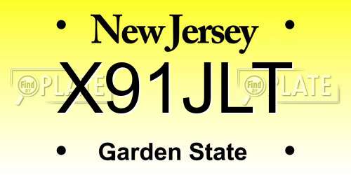 X91JLT New Jersey License Plate