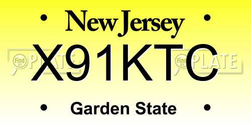 X91KTC New Jersey License Plate