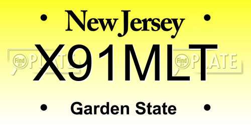 X91MLT New Jersey License Plate