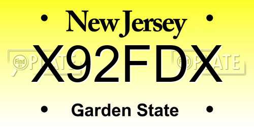 X92FDX New Jersey License Plate