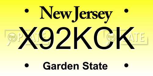 X92KCK New Jersey License Plate