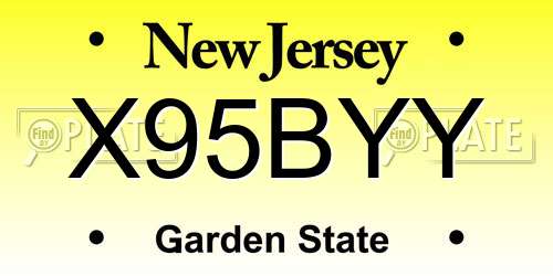 X95BYY New Jersey License Plate