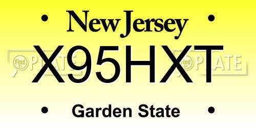 X95HXT New Jersey License Plate