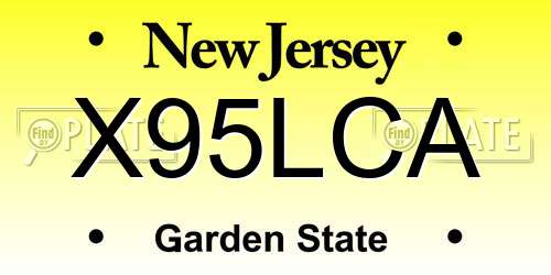 X95LCA New Jersey License Plate