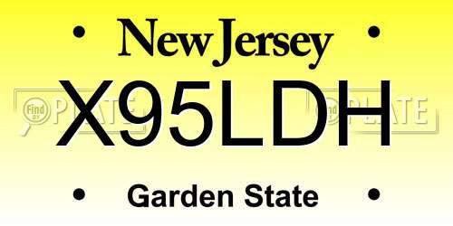 X95LDH New Jersey License Plate