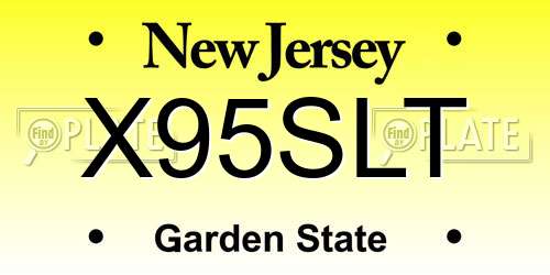 X95SLT New Jersey License Plate