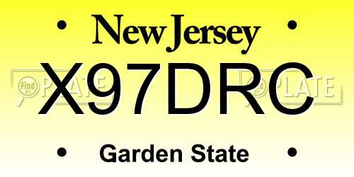 X97DRC New Jersey License Plate