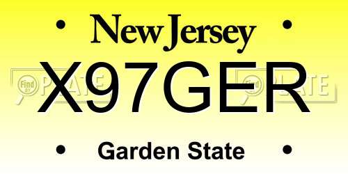 X97GER New Jersey License Plate