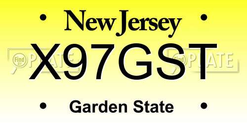 X97GST New Jersey License Plate