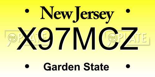 X97MCZ New Jersey License Plate
