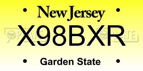 X98BXR New Jersey License Plate