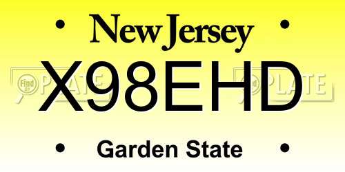 X98EHD New Jersey License Plate