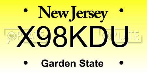 X98KDU New Jersey License Plate