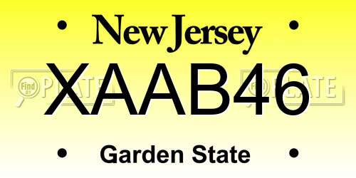 XAAB46 New Jersey License Plate